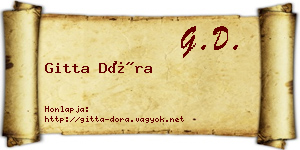 Gitta Dóra névjegykártya